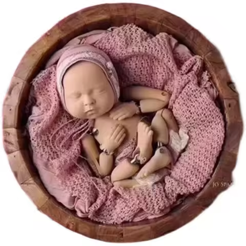 Realistic Newborn Baby Posing Mannequin Adjustable Joint Photography Prop for Studio Photo Shoots Po