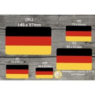 Waterproof Vinyl Glossy 🇩🇪 Germany 🇩🇪 National Flag Sticker(Free Singpost Mailing) + FOC Mini SG Fla