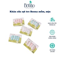 Combo of 3 Boxes of 5 Boona Bamboo Fiber Milk Towels, 2 Layers, Smooth, Smooth Color - Safe for Baby