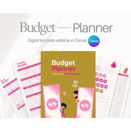 Canva Editable Budget Planner Monthly Budget Spreadsheet Personal Finances Financial Planner Budget