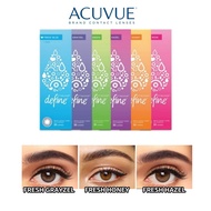 (30 pcs) ACUVUE Define Fresh 1 Day Daily Disposable Silicone Hydrogel Cosmetic Color Contact Lenses 