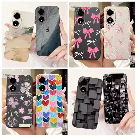 For Itel P55 5G Case Fashion Bowknot Love Heart Soft Liquid Silicone Camera Lens Protection Cover Fo