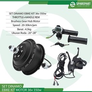 SET EBIKE KIT DINAMO BLDC 36V 350W THROTTLE DAN HANDLE REM - AutoPrime1