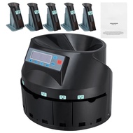 SucceBuy 230/300 Coins/Min USD Coin Sorter Wrapper Professional Electric Automatic Machine LED Displ