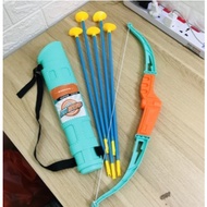 Sticky bow and arrow toy with cute arrow holder