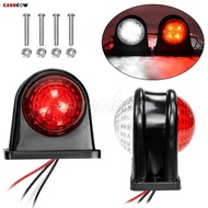 2x 12V 24V LED White Red Side Position Marker Lights Truck Cab Chassis Trailer Bus Caravan Warning R