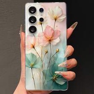 Flower 1pc Fashionable Floral Transparent Soft Protective Phone Case Suitable Compatible With Samsun