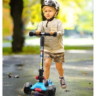 Infant Shining Children Scooter Foldable Adjustable Height Easy Turning 3 Wheel Scooter Kids Boys G