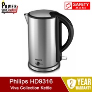 Philips HD9316 Viva Collection Kettle. 1.7L Capacity. 1800W Power. Keep Warm Function. Double Housing. Safety Mark Appro
