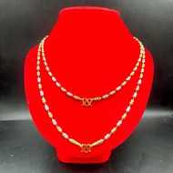 Necklace With Broken Tank Pattern Cut Into Color 2 Kings 4 Mm With Rocket Head