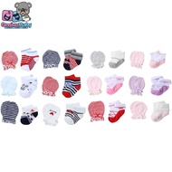 [ Genius Baby House ] 0-9m Baby socks and Baby Mitten 2in1 Set S1996