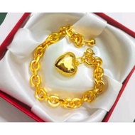 Gelang tangan sauh love cop 916 emas korea