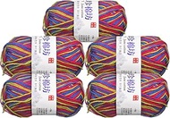 QUARKZMAN Cotton Yarn Mix 5 Pack of 50 g / 1.76 oz Soft Crochet Craft Yarns for Knitting and Crochet