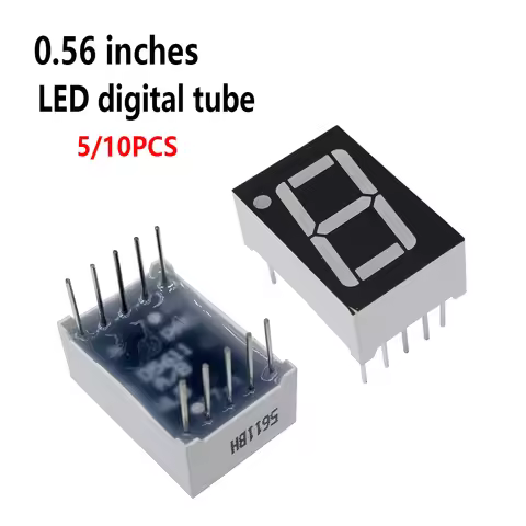 5/10PCS 0.56inches 7 Segment 1 Digital LED Display Super Red Green Common Cathode