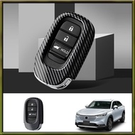 【quanze14.sg】Car Carbon Fiber Key Protective Case Key Shell Protective Cover Car Accessories for Honda Vezel 2021