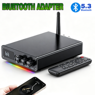 Bluetooth 5.3 Audio Receiver 100Wx2 AUX RCA USB Wireless Audio Adapter With IR Remote Control For PC