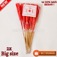 Lilin Merah Tusuk Bambu Lilin Sate Sembahyang Leluhur Joss Candle Jumbo 2x Big Size Untuk CengBeng
