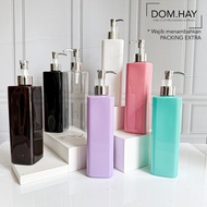 500ml HL Plastic Pump Bottle Silver New Packaging Skin Care Cosmetic Refill 500HL