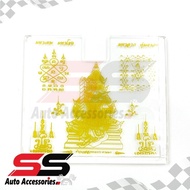 พรบอะคลิลิค กรอบป้ายภาษีรถยนต์ ลายยันต์ ท้าวเวสสุวรรณ พระพุทธโสธร  หลวงปู่ทวด ยันต์ 8 ทิศ พระพิฆเนศ 
