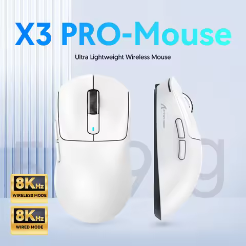 ATTACK SHARK X3 PRO 8K Mouse Wireless 8000Hz PAW3395 Sensor 59g Lightweight Tri Mode 2.4G BT5.2 Wire