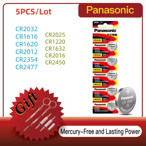 NEW 5PCS Original Panasonic CR2032 CR1616 CR2450 CR1616 CR1620 CR2012 CR1220 CR2016 CR2354 CR1632 3V