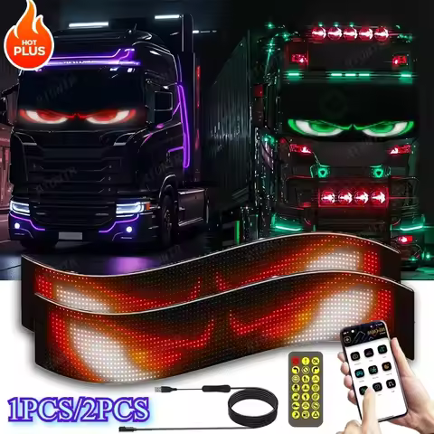 Led Eyes for Truck Demon Eyes Car APP LED Matrix Pixel Panel 1/2pcs DIY Programmable Flexible LED Di