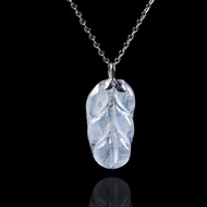 玻璃種翡翠葉子項鍊 18K金墜頭 | 天然緬甸玉翡翠A貨 | 送禮