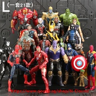 Hot SaleMarvel 21Pcs/Set Avengers Figure Super Heroes Superman Batman Hulk Captain America Thor Iron