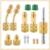 (DQMY) R410A Mini Split Adapters Replacement Spare Parts R410A Charging Vacuum Port Connector with 5