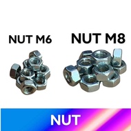 (10 pcs) M6 M8 Hexagon Nut DIN 934 Stainless Steel AISI 304 (A2)SKRU NUT8 NUT 10