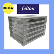 Felton Document Drawer Storage Cabinet 5 Tier A4 Paper Storage File Office Semi-Transparent Document