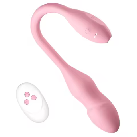 Inflatable Big Vibrating Egg with Remote Control G-Spot Stimulator Plug Anal Soft Silicone Connected