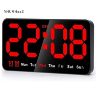Digital Wall Clock, 9Inch LED Digital Clock Large Display with 12/24H, Big Digits,Small Silent Wall 