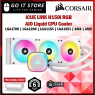 CORSAIR ICUE LINK H150i (360mm) (BLACK / WHITE) RGB AIO LIQUID CPU COOLER (CW-9061003-WW / CW-906100