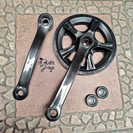 SINGLE SPEED CRANK GEAR 36T 170mm BLACK IRON