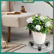 [HellerySG] Plant Stand with Plant Saucer Rolling Plant Stand Plant Tray Roller with 4 Casters Iron Pallet Trolley for Office Shop