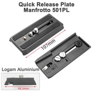 Tripod Quick Release Plate Logam 49.5x107mm 501PL Universal 1/4 3/8 screw For MANFROTTO 501HDV Benro