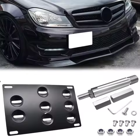 For Benz R231 SL400 SL450 SL500 SL550 Front Tow Hook License Plate Bracket Mount