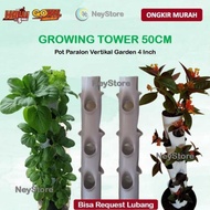 Growing Tower Pot Paralon 4 Inch Tower Vertikal Garden 50 Cm