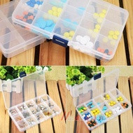 Transparent Storage Box Plastic Detachable 15 Slots (Transparent Storage Box)