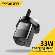 Essager Quick Charge 33W Gan quick charge 3.0 PD charger portable USB type C Mini Quick Charge USB c