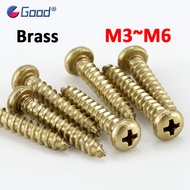 Brass Round Head Phillips Self Tapping Screw M3 M3.5 M4 M5 M6 Wood Screw