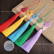 [TRCDT03] SET 3 & 1 Apricot Flower Tassel with Colorful Hanging Rope - 16 Colors - Invitation Card D