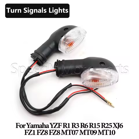 Motorcycle Turn Signals Lights Indicators For Yamaha YZF R1 R3 R6 R15 R25 XJ6 FZ1 FZ8 MT07 MT09 MT10
