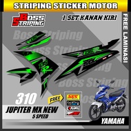 STIKER MOTOR STRIPING JUPITER MX NEW 135 CC 5 SPEED KODE M310 STICKER MOTOR SETRIPING LIST VARIASI Y