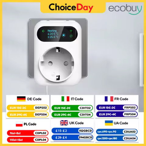 WiFi Socket Thermostat Tuya Smart Outlet Plug Smart Wifi Socket Controller Temperature Controller He