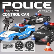 1/24 Toyota AE86 Dodge Police RC Drift Car Remote Control 4WD GTR Racing Kereta Drift Toys for Boys 
