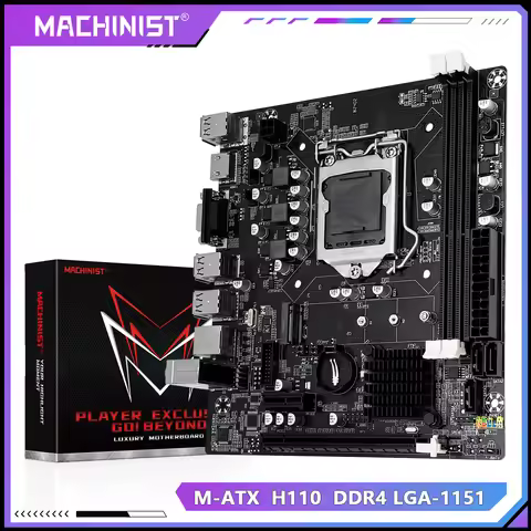 MACHINIST H110 LGA 1151 Motherboard Supports Intel Core CPU DDR4 RAM And NVME M.2 SDD VGA HDMI