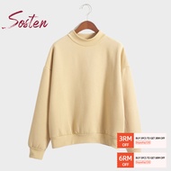 ST167 M-2XL Plus Size 12 Colors Women's Casual Hoodie Plain Long Sleeve Pullover Sweater Loose Tops