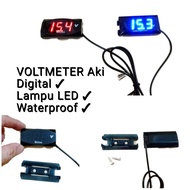 Voltmeter Aki Motor/voltmeter mini slim LED digital WATERPROOF